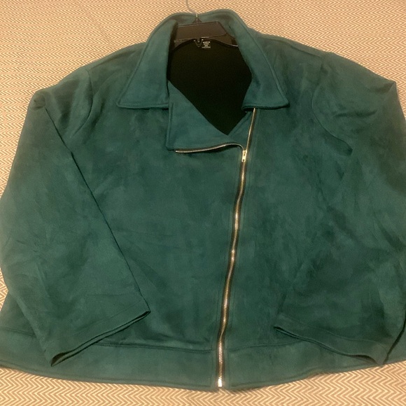 NWT. Shein Curve green moto-style jacket. Brand new. Size 3x. - Picture 1 of 6